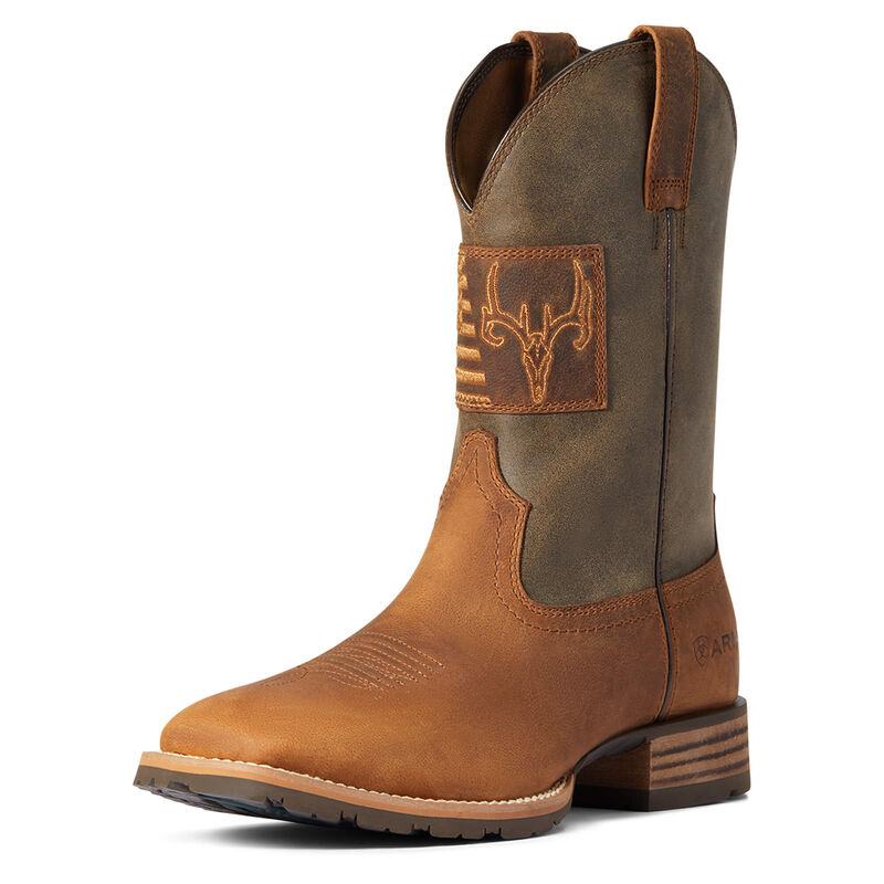 Botas Vaqueras Ariat Hybrid Patriot Country Marrones Hombre - Chile 560-VCBFID